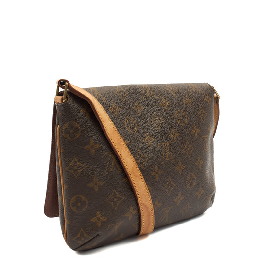 Louis Vuitton Cross Body Musette Tango in Monogram, Canvas — Side View