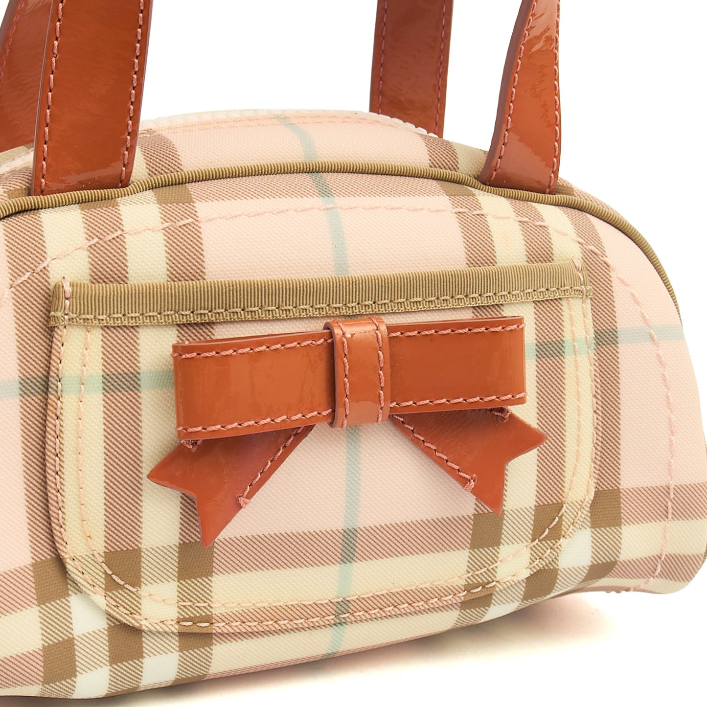 Burberry Top Handle Shoulder Bag in Pink, Leather — Lifestyle View