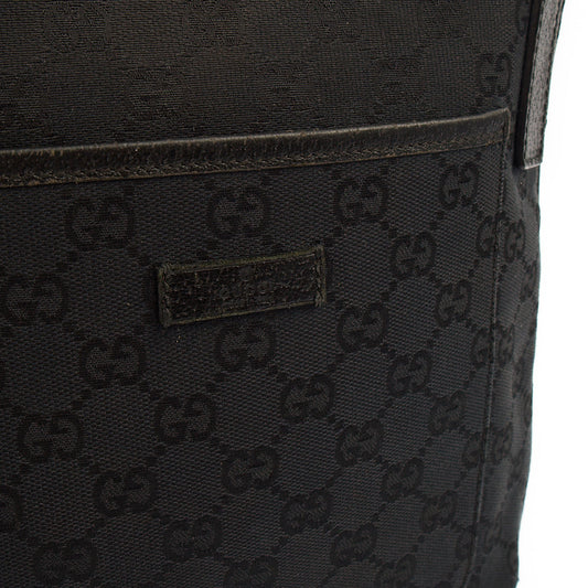 Gucci Cross Body Messenger in Black, Fabric — Side View