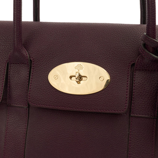 Mulberry Tote Bayswater Heritage in Purple, Calfskin Leather — Side View