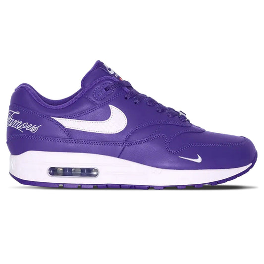 Nike x Supreme Air Max 1 '87 SP 'Varsity Purple' — UK 3 | EU 35.5 | US 3.5 — Side View