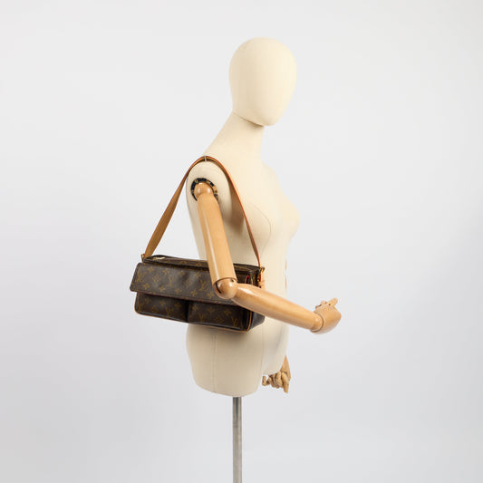 Louis Vuitton Shoulder Bag Vivacite Bag in Monogram, Canvas — Side View