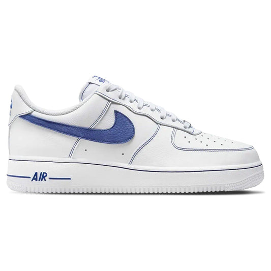 Nike Air Force 1 '07 LV8 'White Deep Royal Blue' — UK 3 | EU 35.5 | US 3.5 — Side View