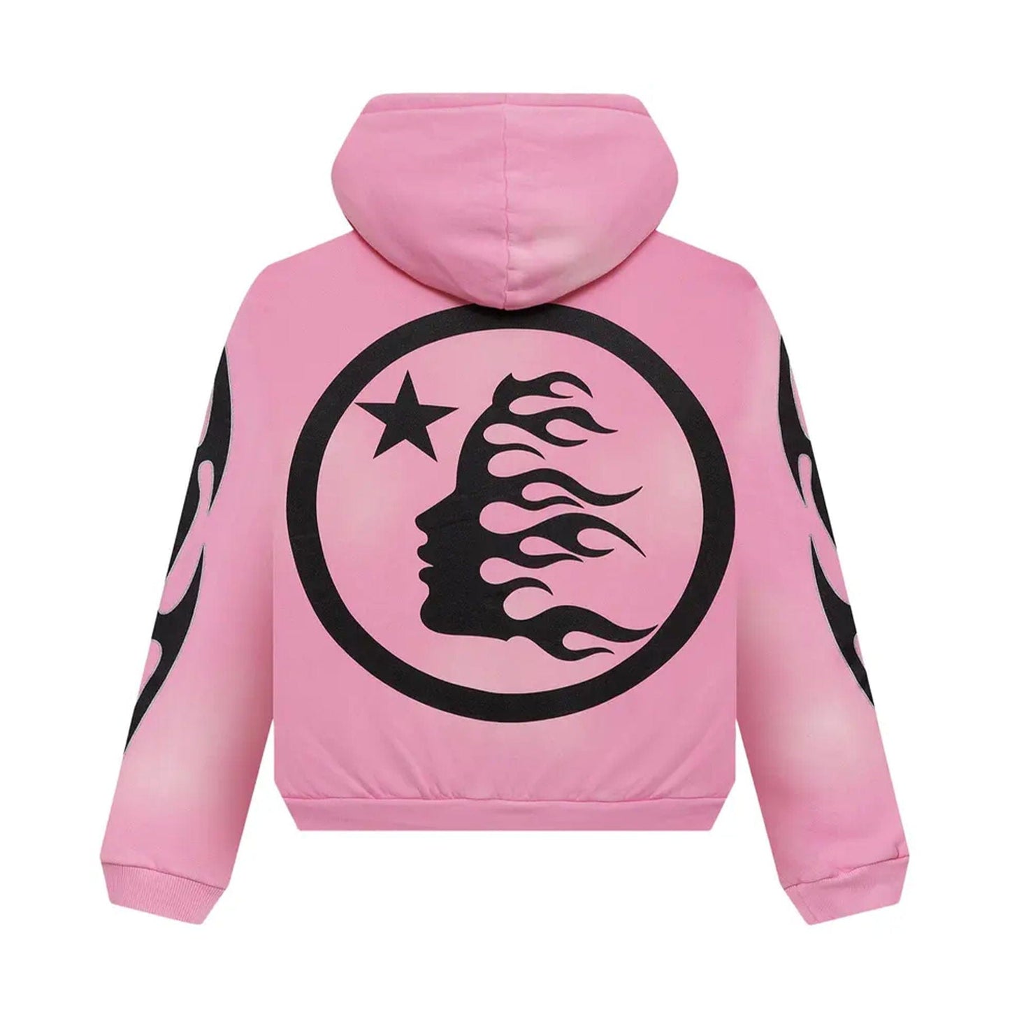 Hellstar x Complex Sports Flame Zip-Up 'Pink' — XXS — Side View