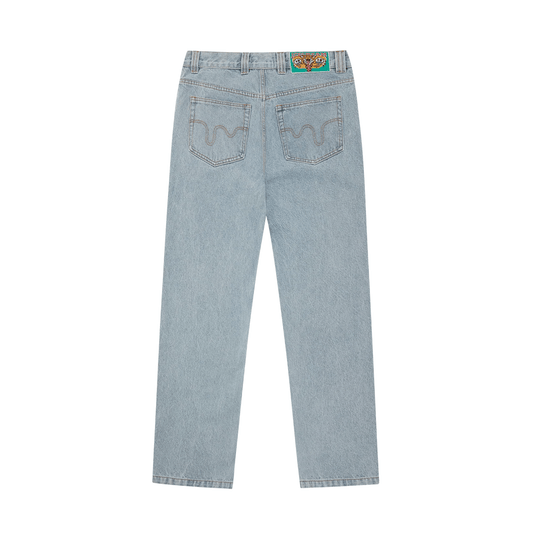 ICECREAM Running Dog Double Scoop Denim Pants 'Heavy Wash Blue' — XXS — Side View