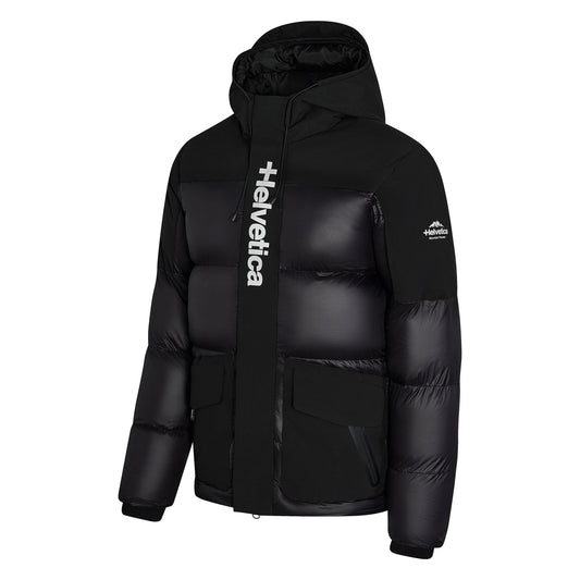 Helvetica Mountain Pioneers Queyras Hooded Down Jacket — S — Side View