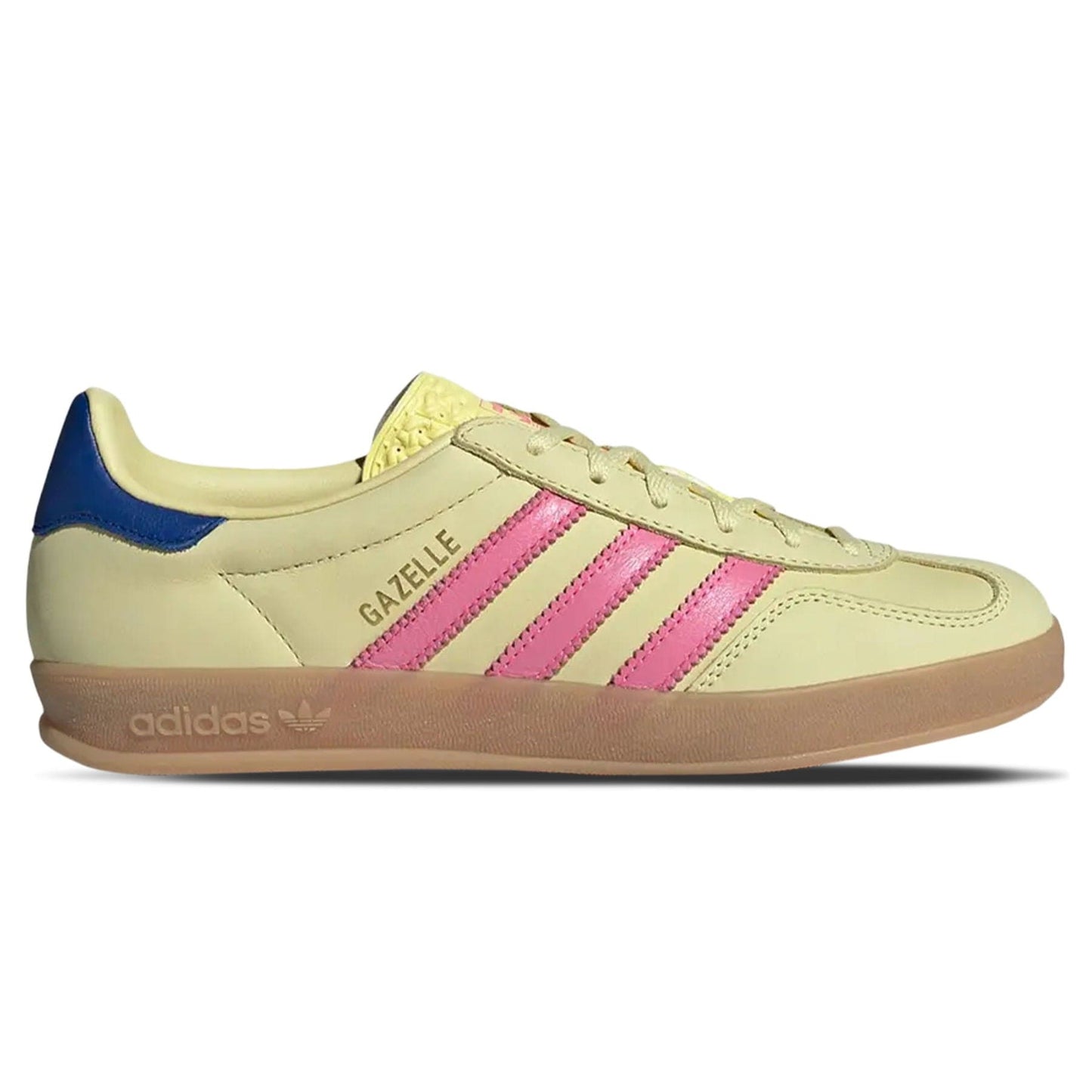 adidas Gazelle Indoor 'Powder Yellow Lucid Pink' — UK 3.5 | EU 36 | US 4 — Side View