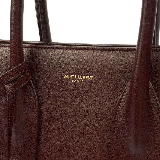 Saint Laurent Tote Sac de Jour in Red, Leather — Side View