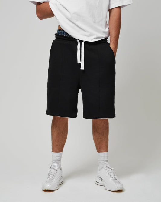 KAIZEN MARKET GREY/BLACK REVERSIBLE SHORTS — XS — Side View