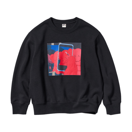 KAWS x Warhol x UNIQLO UT Graphic Sweatshirt Kids 'Black' — 3-4Y — Side View