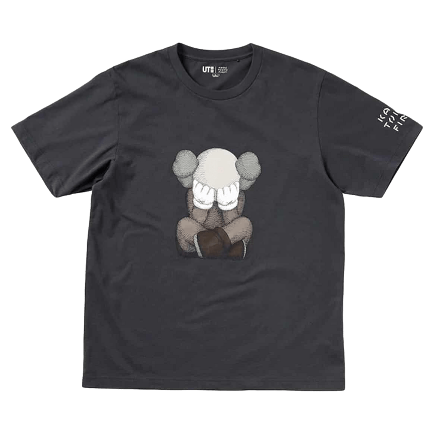 KAWS x Uniqlo Tokyo First Tee (Japanese Sizing) Dark Grey — XXS — Front View