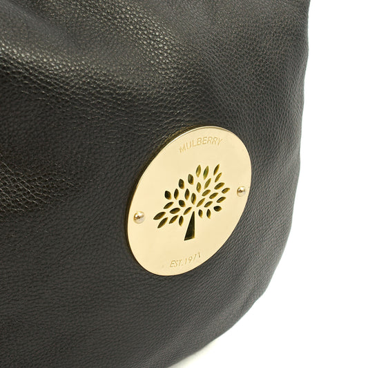 Mulberry Shoulder Bag Daria Hobo in Black, Leather — Side View
