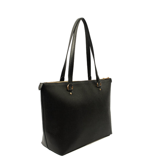Coach Tote Gallery Tote in Black, Leather — Side View