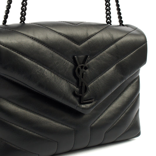 Saint Laurent Cross Body Lou Lou - Small in Black, Leather — Side View