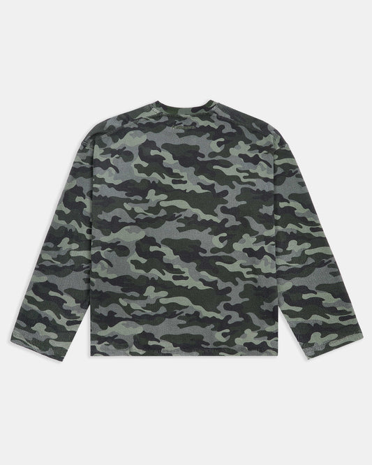 KAIZEN MARKET CAMO WAFFLE LONGSLEEVE — XS — Side View