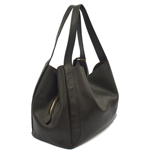 Coach Tote Edie Tote in Black, Leather — Side View