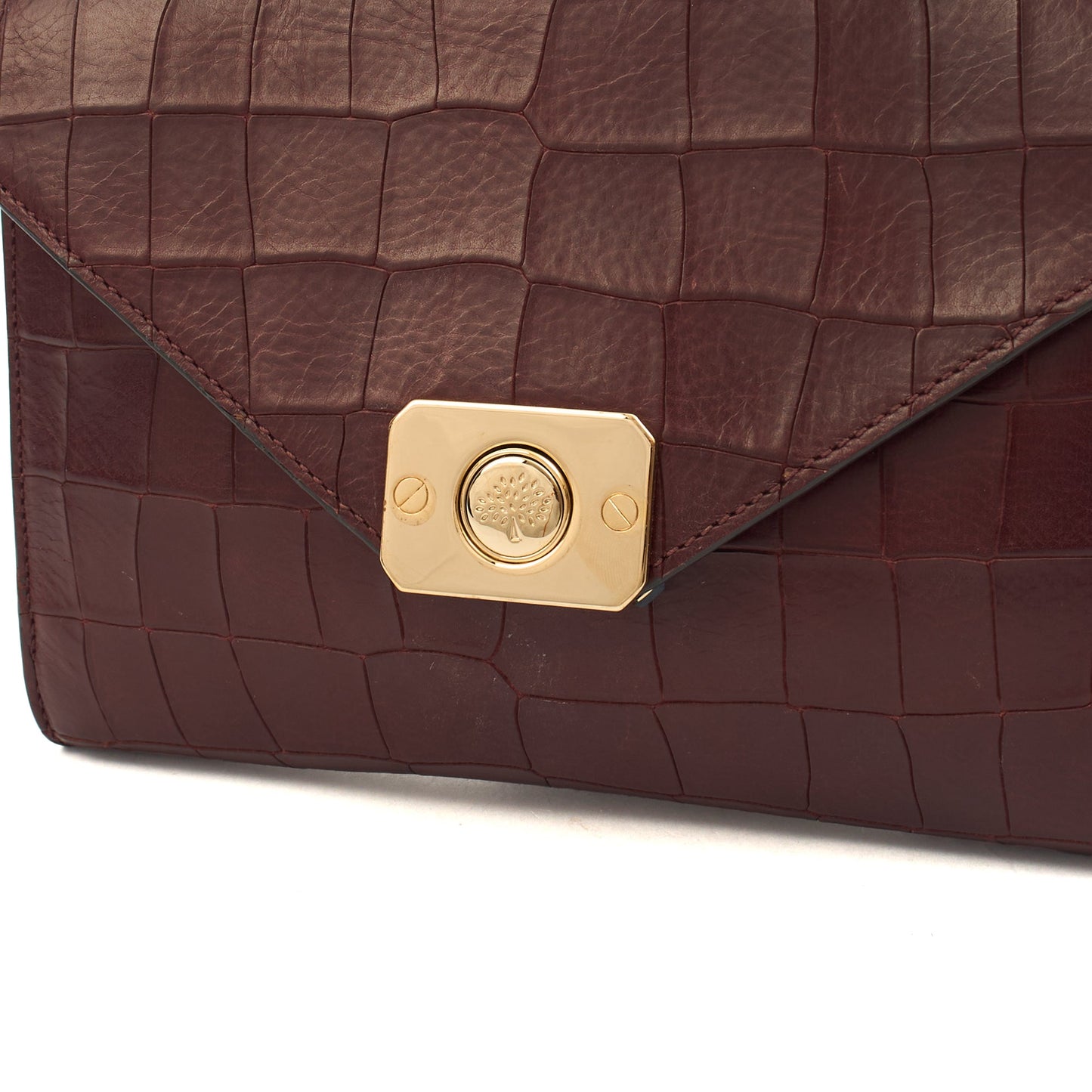 Mulberry Shoulder Bag Delphie in Oxblood, Exotic Effect Leather — Alternate View 18