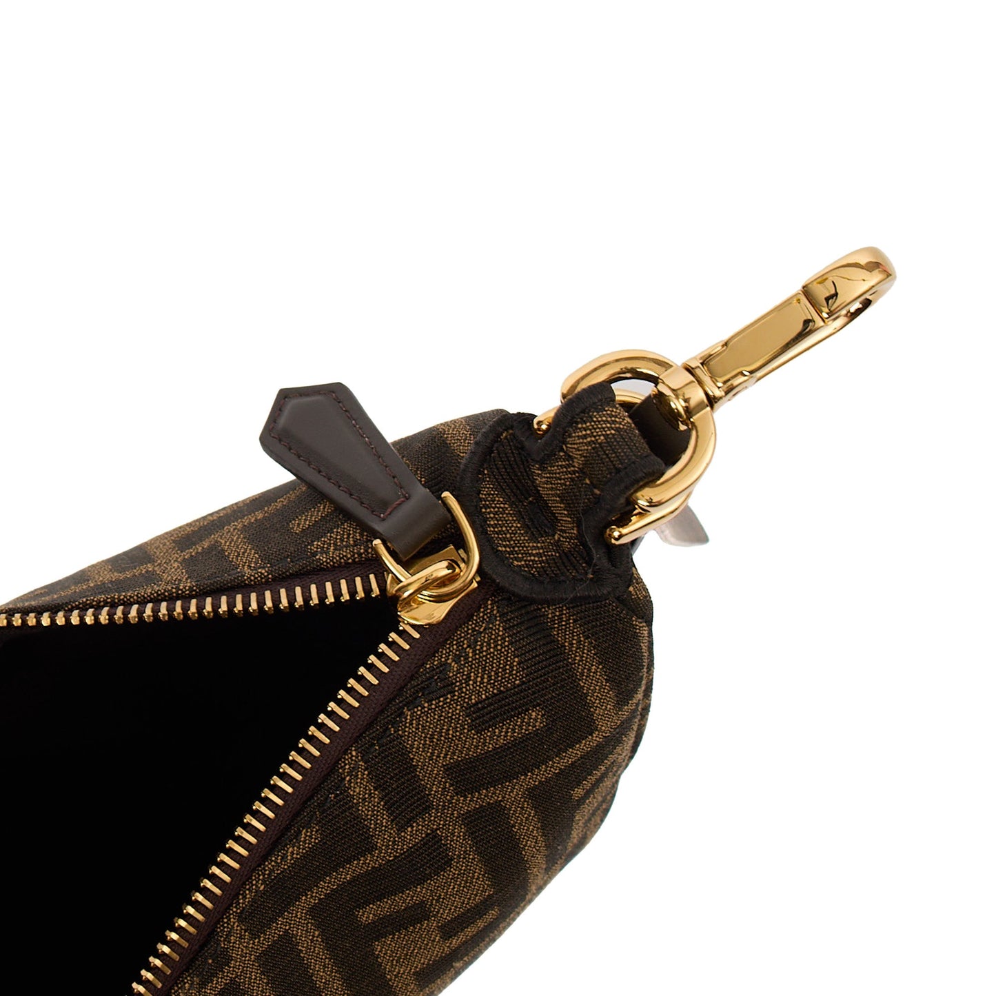 Fendi Shoulder Bag Fendigraphy Small in Brown Jacquard FF, Fabric — Alternate View 7