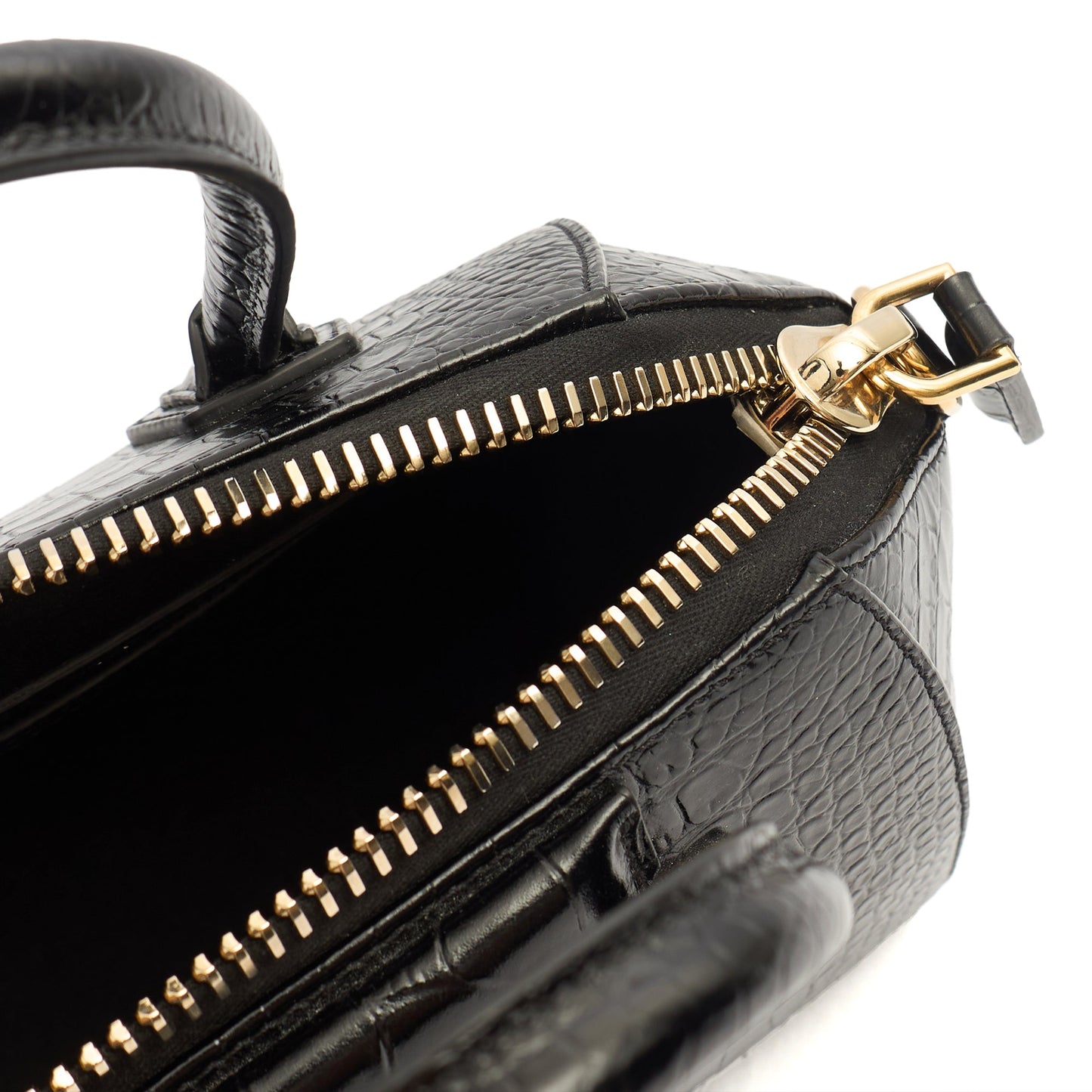 Givenchy Top Handle Antigona - Mini in Black, Exotic Effect Leather — Alternate View 7