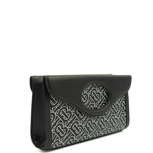 Burberry Cross Body Crossbody in Black, Leather — Side View