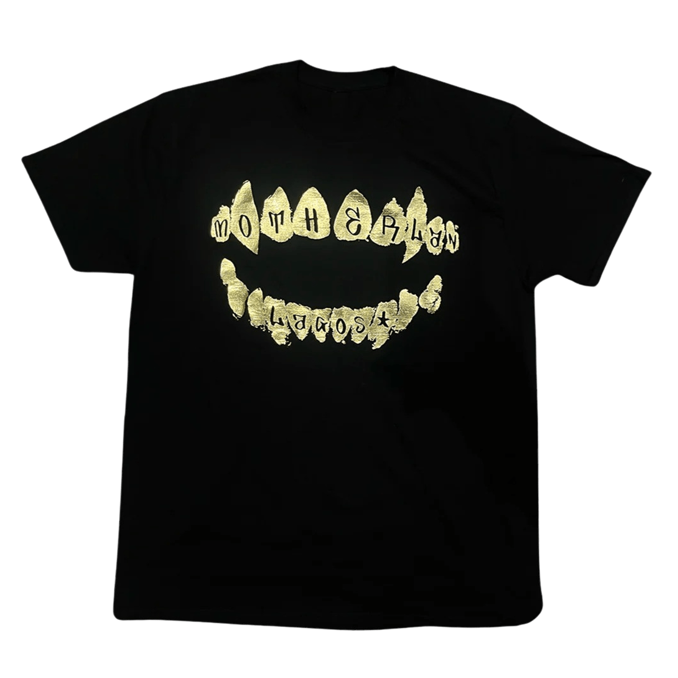 Motherlan Grillz Tee 'Black' — XXS — Front View