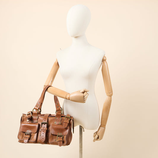 Mulberry Tote Roxanne in Oak, Leather — Side View