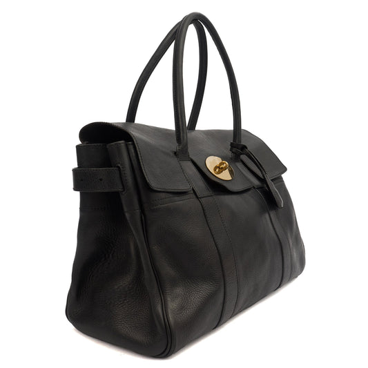 Mulberry Tote Bayswater Heritage in Black, Leather — Side View