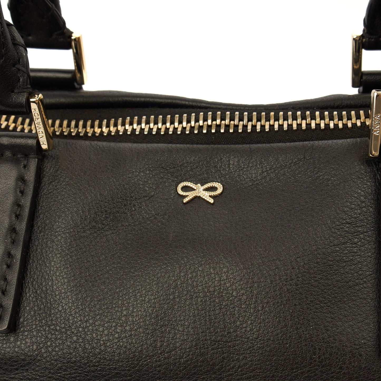 Anya Hindmarch Tote Maxi Zip- Top Handle in Black, Leather — Alternate View 18