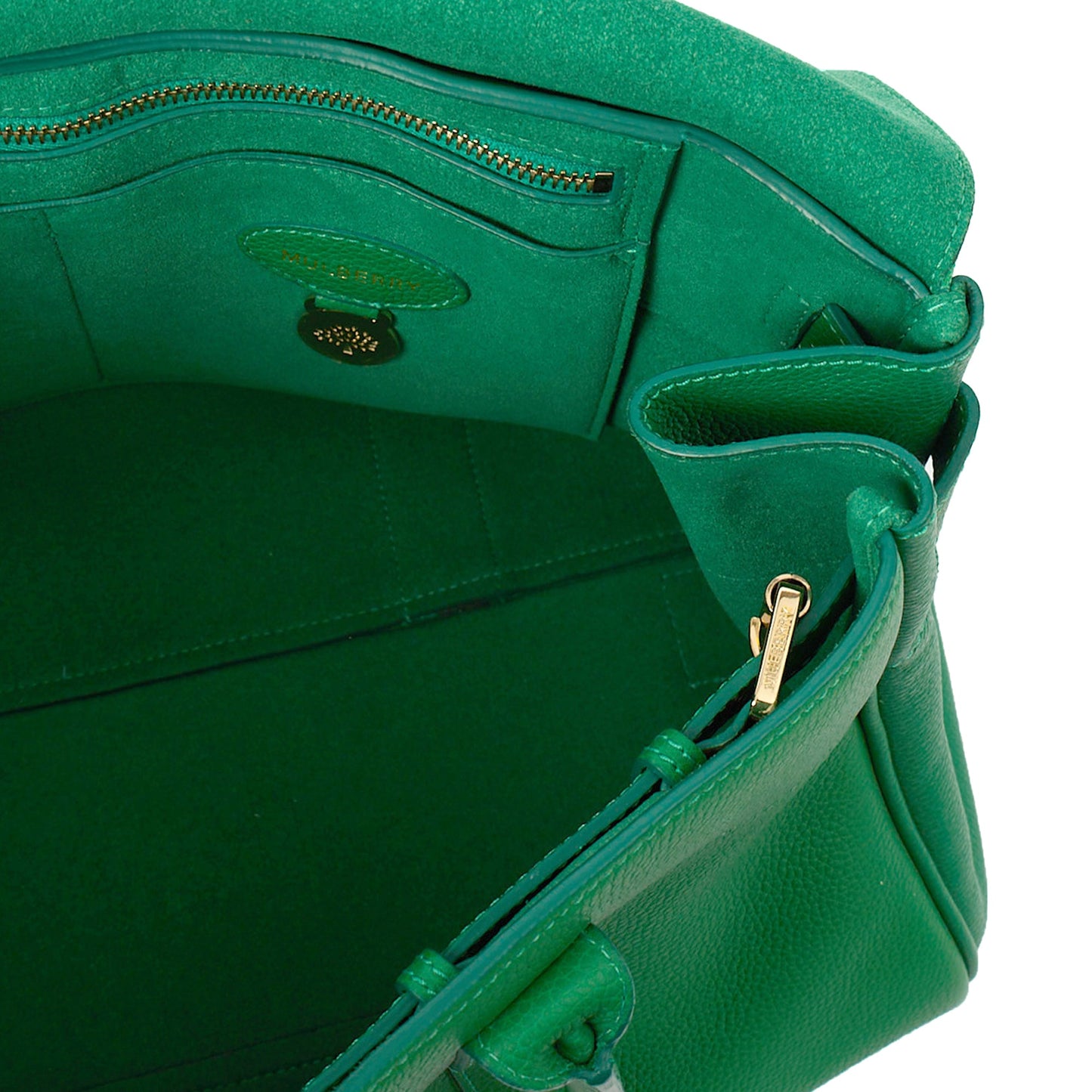Mulberry Tote Bayswater Heritage in Lawn Green, Calfskin Leather — Lifestyle View