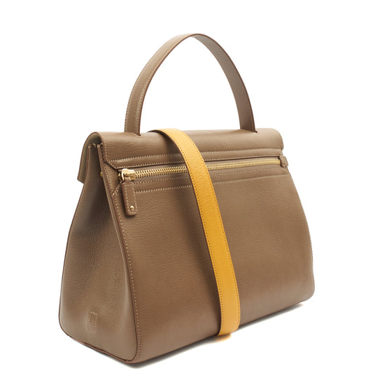 Anya Hindmarch Tote Bathurst Satchel in Brown, Leather — Side View