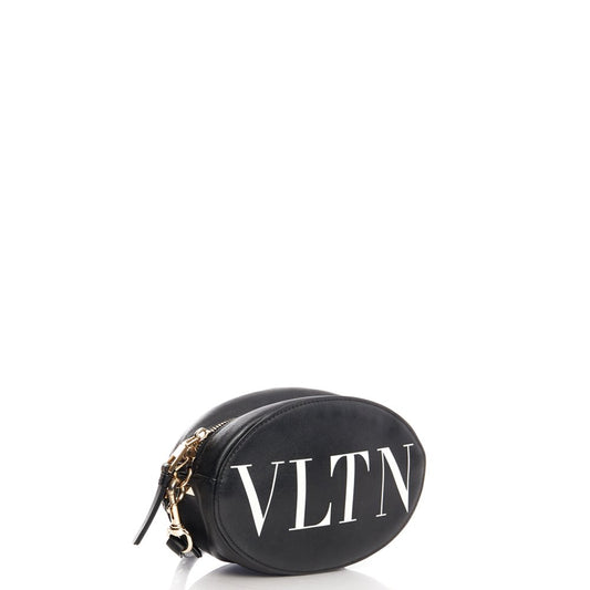 Valentino Cross Body V Logo Crossbody in Black, Calfskin — Side View