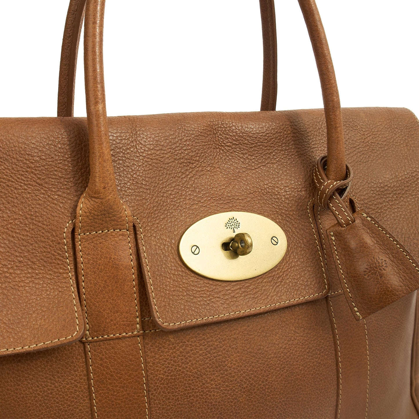 Mulberry Tote Bayswater Heritage in Oak, Calfskin Leather — Lifestyle View