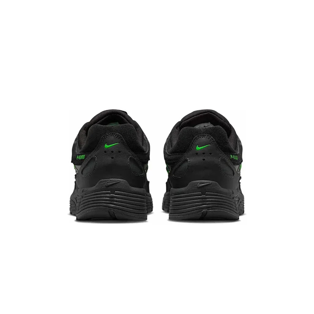 Nike P-6000 PRM Black Green Strike — 5.5 UK — Top View