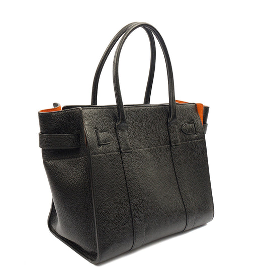 Mulberry Tote Zipped Bayswater in Black, Leather — Side View