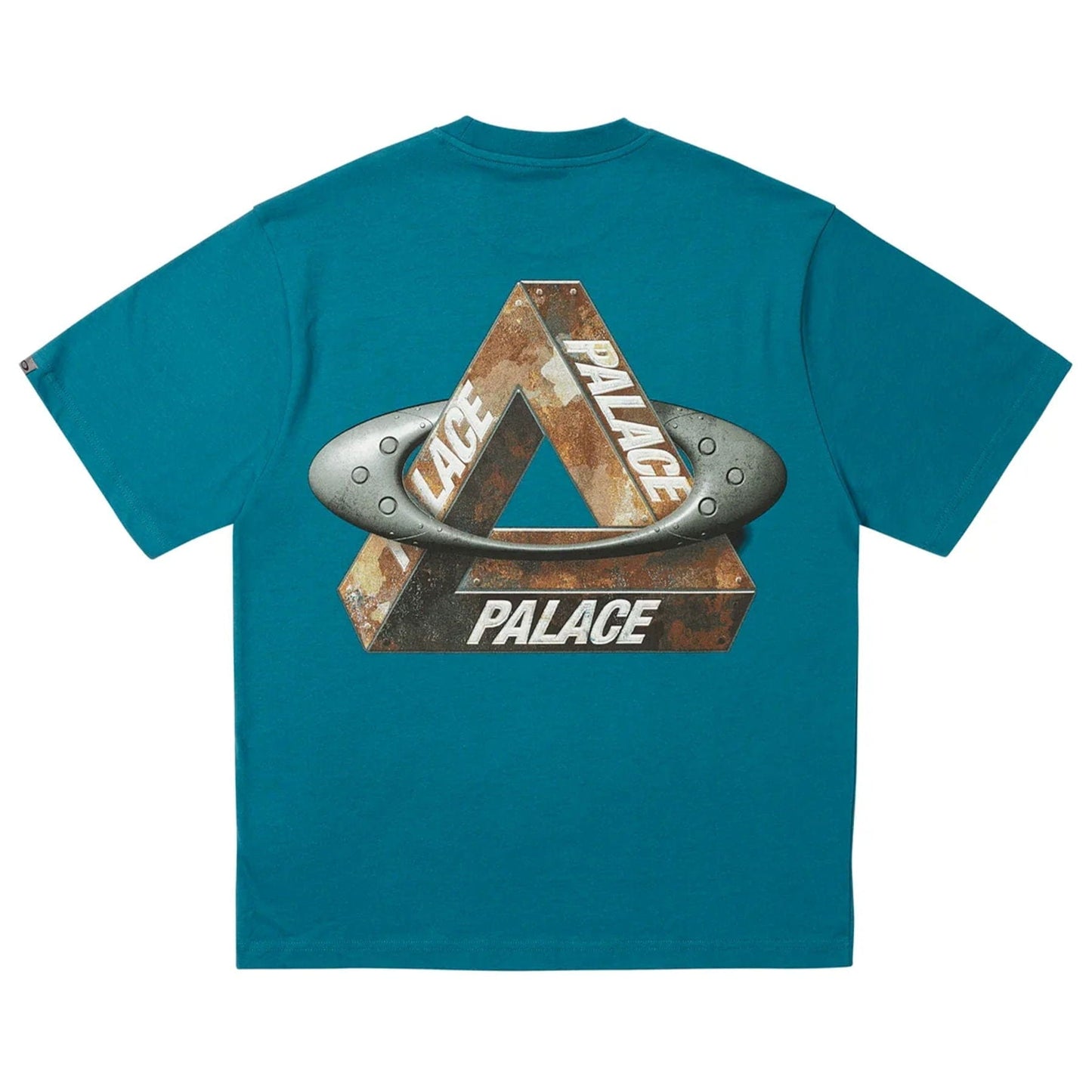 Palace x Oakley T-Shirt 'Petrol' — XXS — Side View