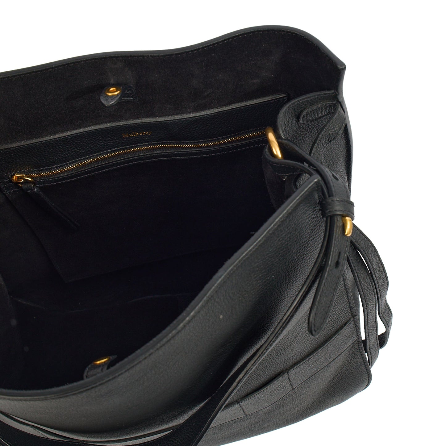 Mulberry Tote Amberley Hobo in Black, Calfskin Leather — Lifestyle View