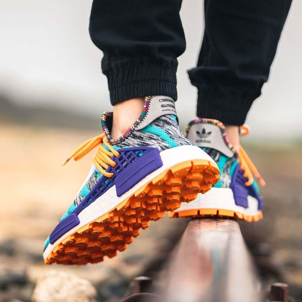 Pharrell x adidas Afro NMD Hu Pack Aqua Multi — UK 3.5 | EU 36 | US 4 — Alternate View 9
