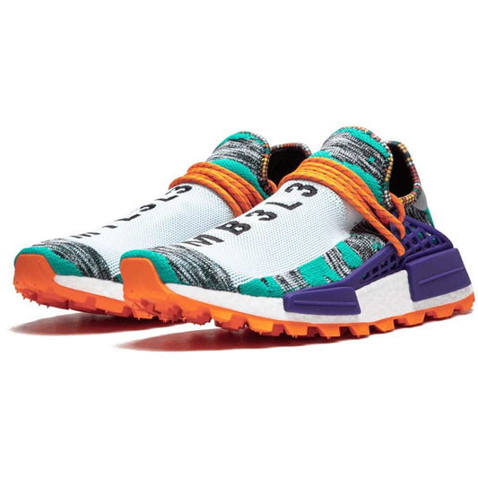 Pharrell x adidas Afro NMD Hu Pack Aqua Multi — UK 3.5 | EU 36 | US 4 — Side View