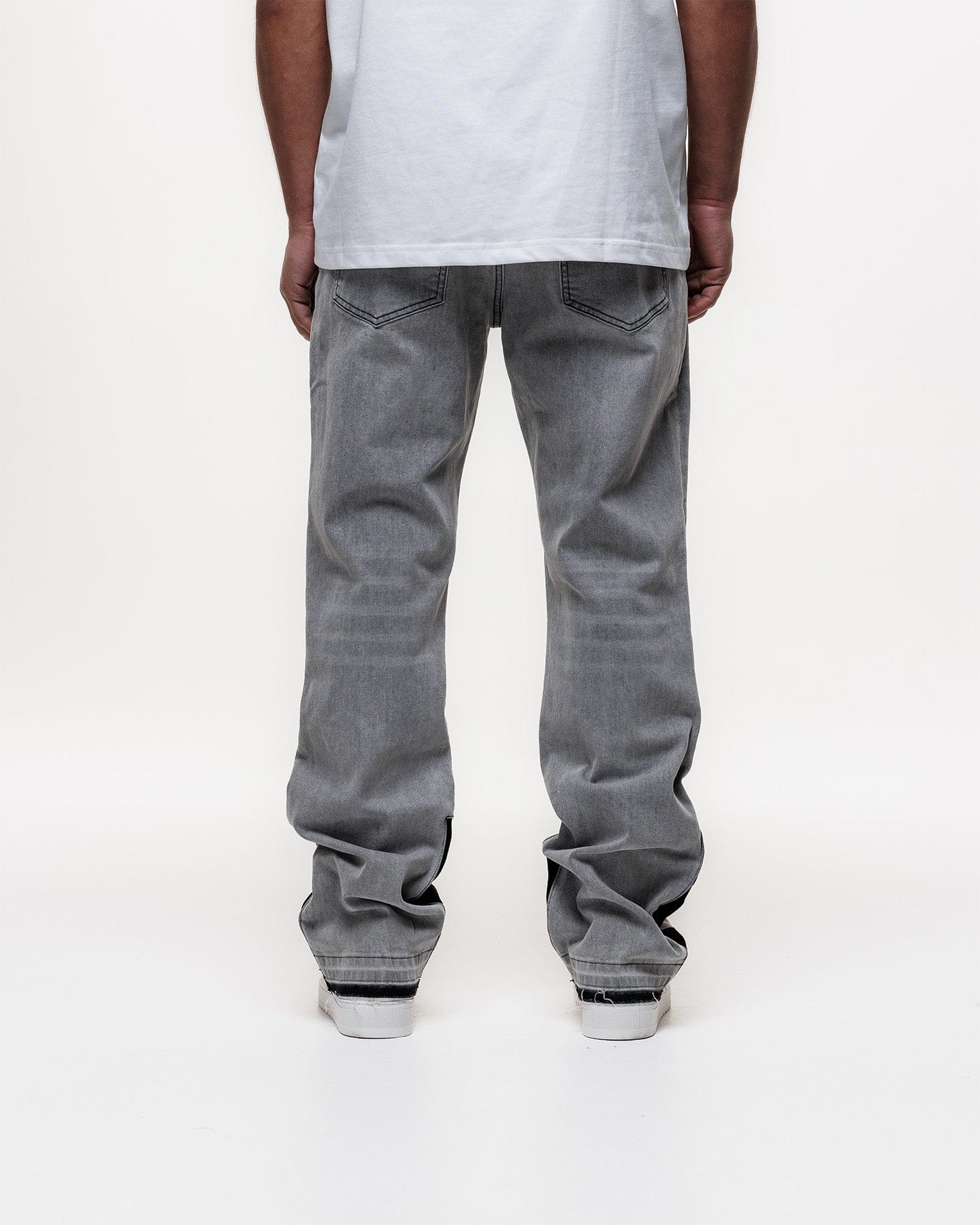 Magiri Pierre Flared Jeans 'Grey' — Grey — Size 28 — Lifestyle View