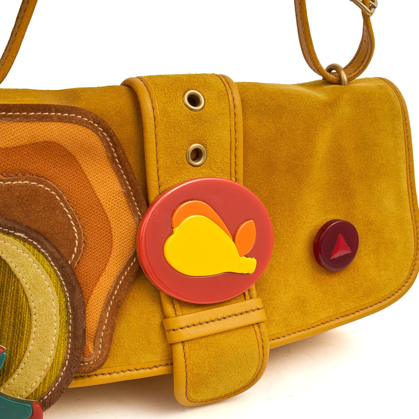 Miu Miu Crossbody in Yellow, Suede — Alternate View 19