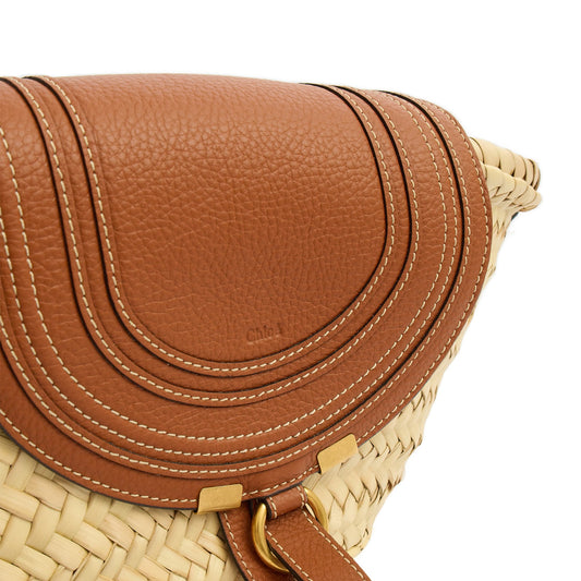 Chloe Cross Body Marcie Basket Bag- Mini in Neutral, Other — Side View