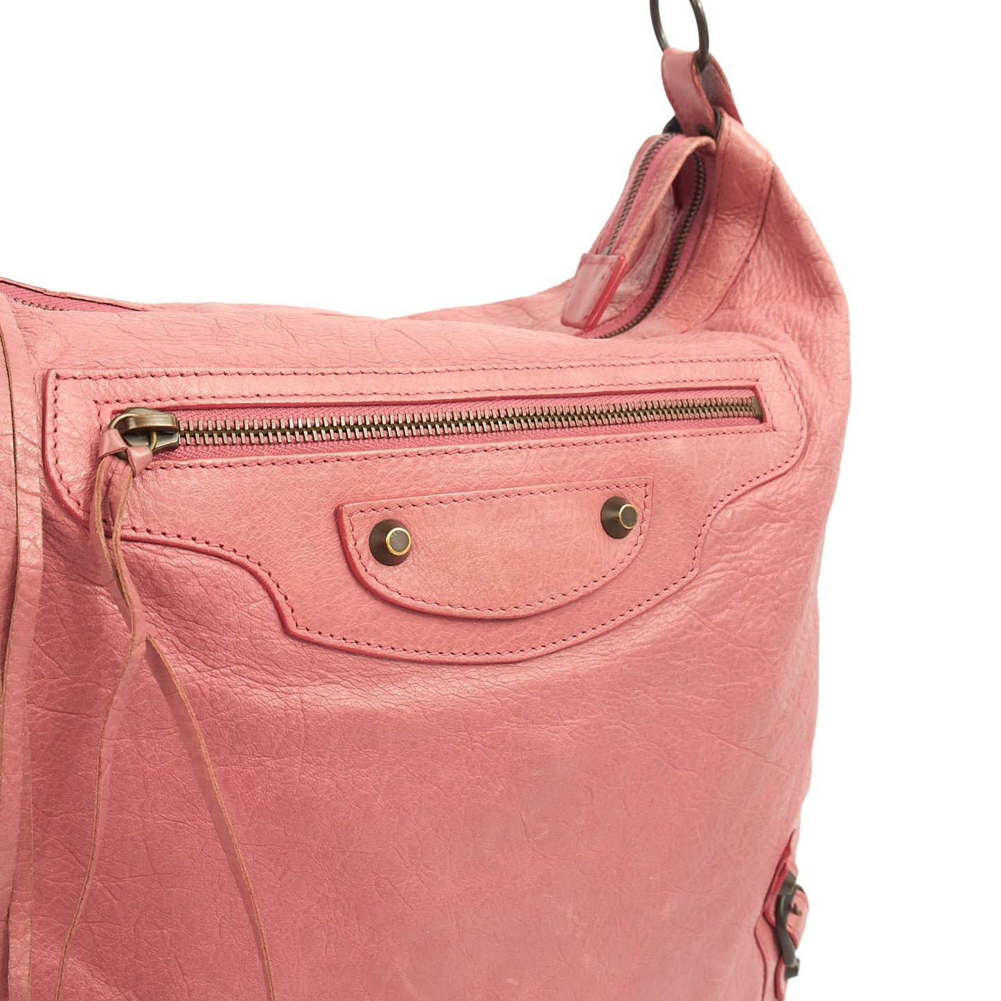Balenciaga Shoulder Bag Classic Day Hobo in Pink, Leather — Lifestyle View