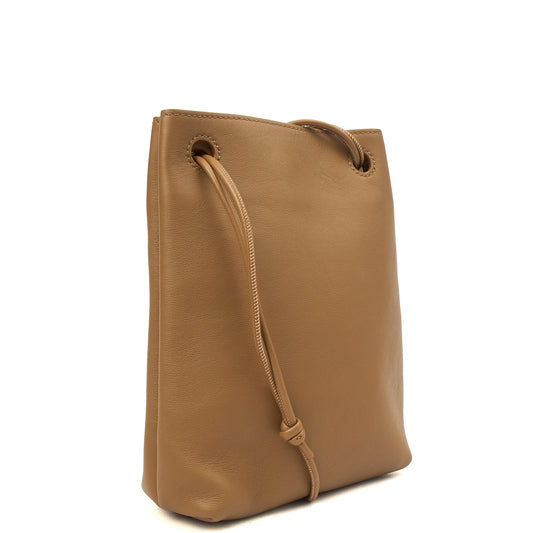 Loewe Cross Body T Pouch in Brown, Leather — Side View