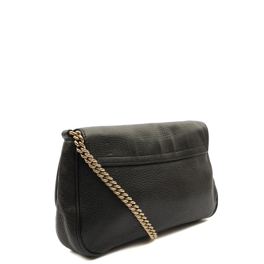 Gucci Cross Body Soho Chain Shoulder Bag in Black, Leather — Side View