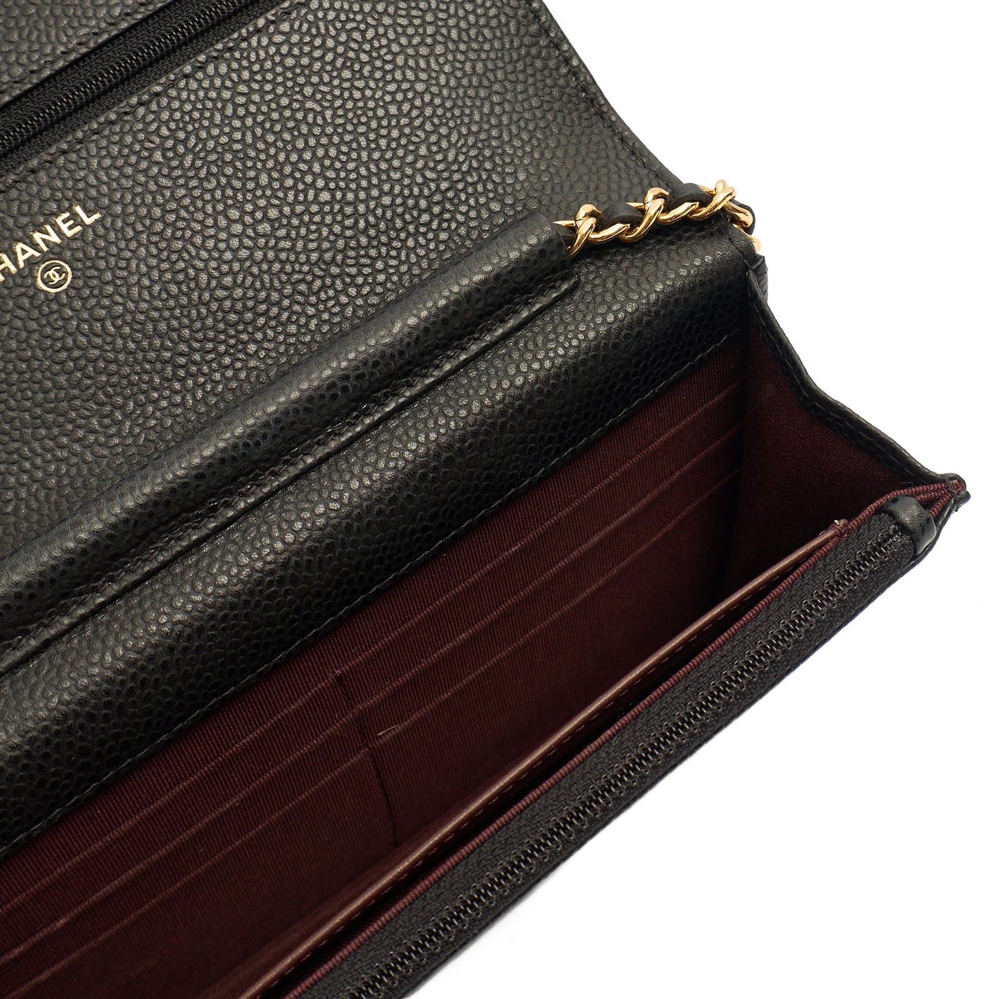 Chanel Cross Body Wallet on Chain in Black, Caviar Leather — Alternate View 18