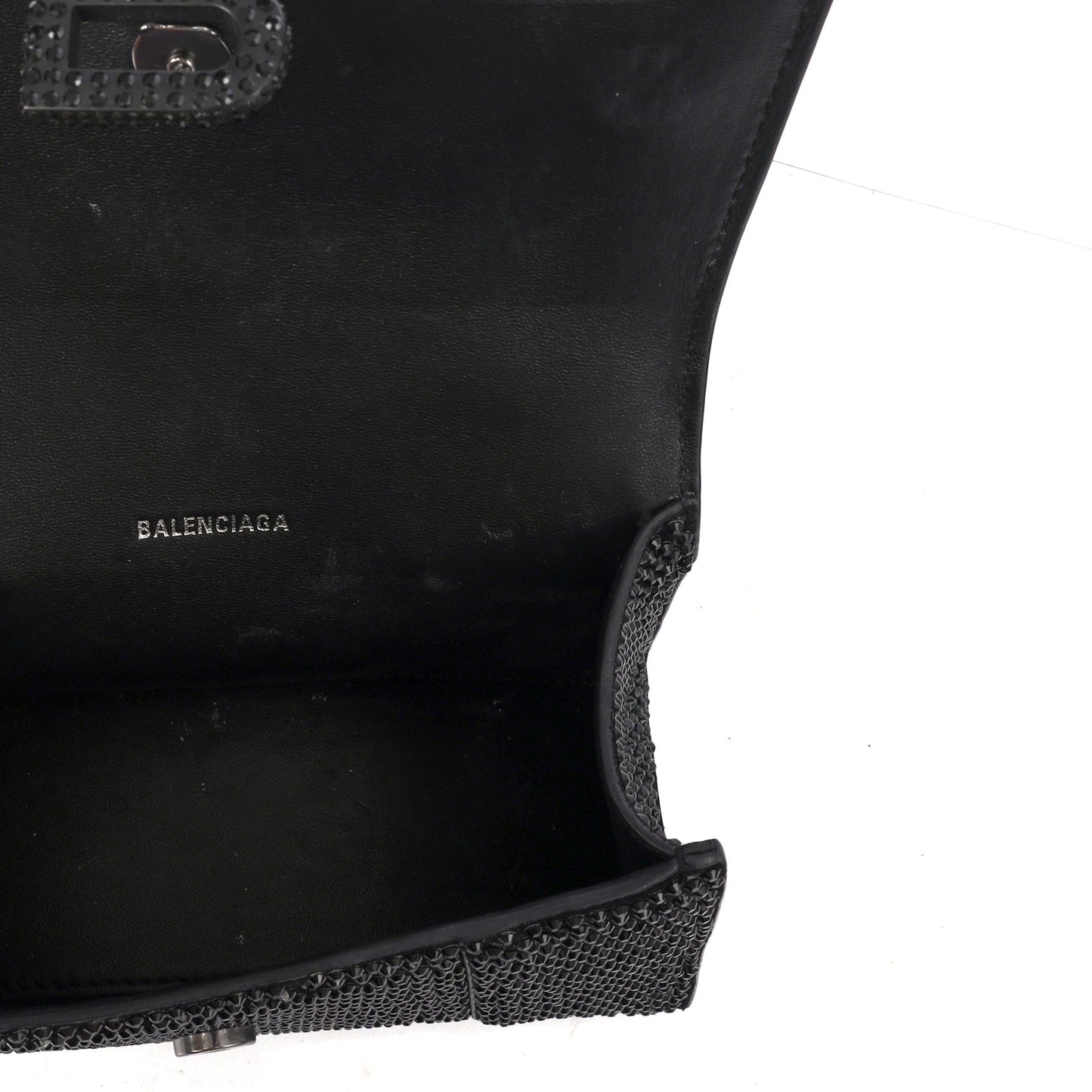 Balenciaga Tote Hourglass Top Handle Small in Black, Fabric — Alternate View 7