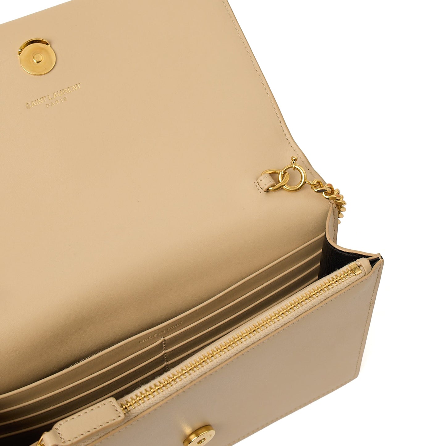 Saint Laurent Cross Body Kate Small Tassel in Neutral, Calfskin Leather — Alternate View 8