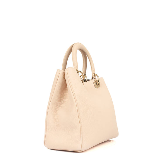 Christian Dior Tote Diorissimo - Small in Powder Pink, Calfskin — Side View