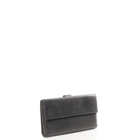 Mulberry Purse Wallet in Black, Calfskin Leather — Side View