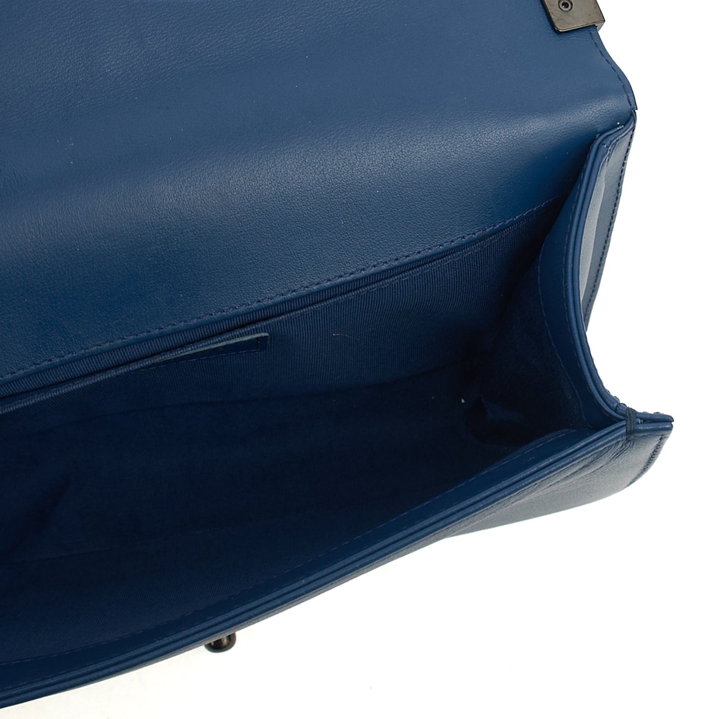 Chanel Shoulder Bag Boy - Medium in Blue, Leather — Alternate View 30